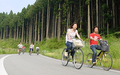 越知川名水街道自転車下り